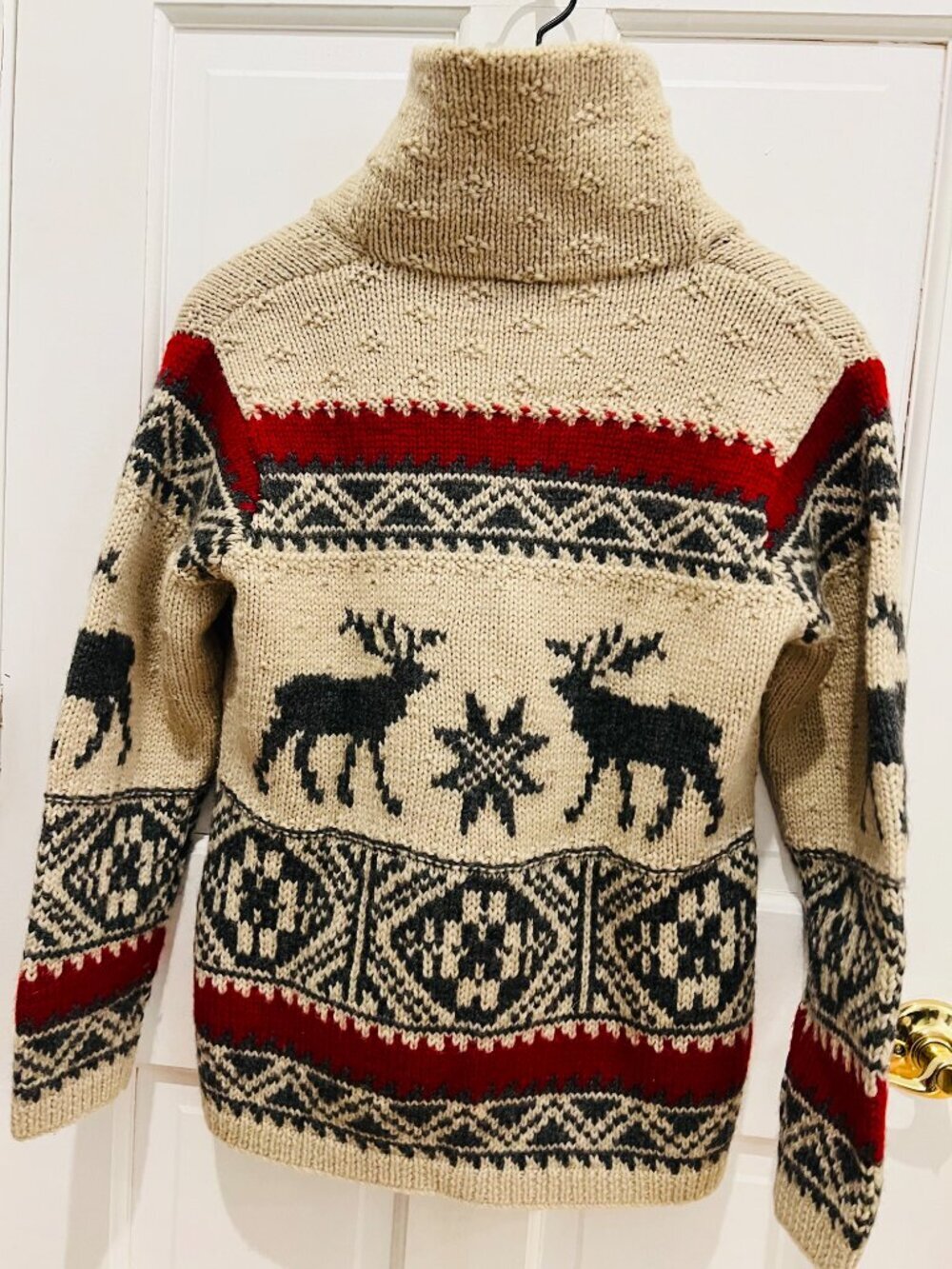 Vintage Lauren Ralph Lauren Hand Knit Wool Sweater Cardigan Size P/P - Picture 13 of 16